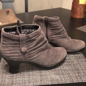 Gray suede Dansko boots